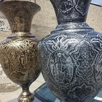 گلدان فایبرگلاس تزئینی زرین کار